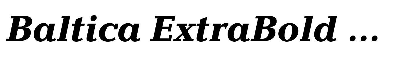 Baltica ExtraBold Italic